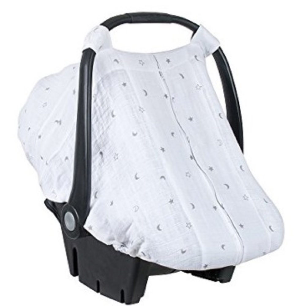 New Bebe au Lait Muslin Star Print Car Seat Cover